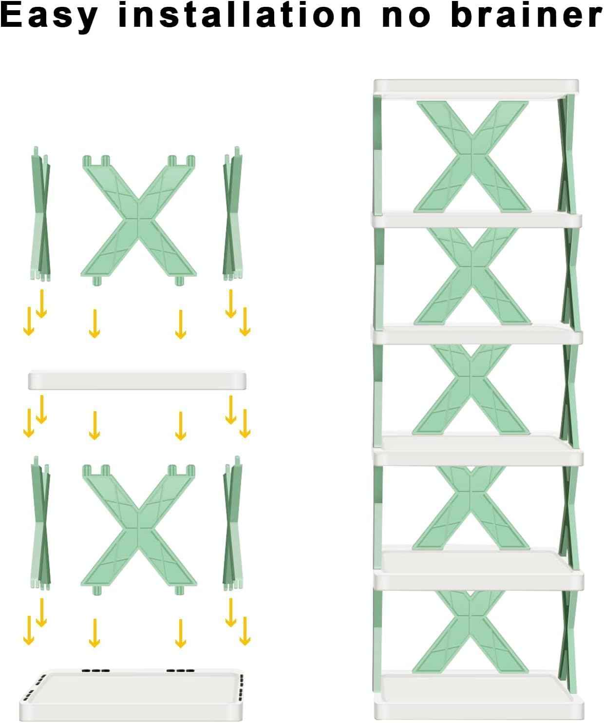 Adjustable Shoe Stand Organizer Stackable Storage Bedroom entryway Slots Shelf Footwear Rack