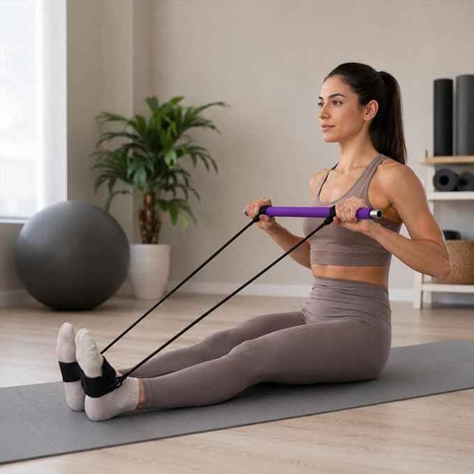 Portable Pilates Bar Kit with Resistance Bands