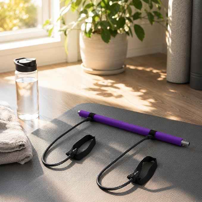 Portable Pilates Bar Kit with Resistance Bands