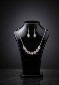 Sliver Plated Artificial Stones Studded Jewellery Set